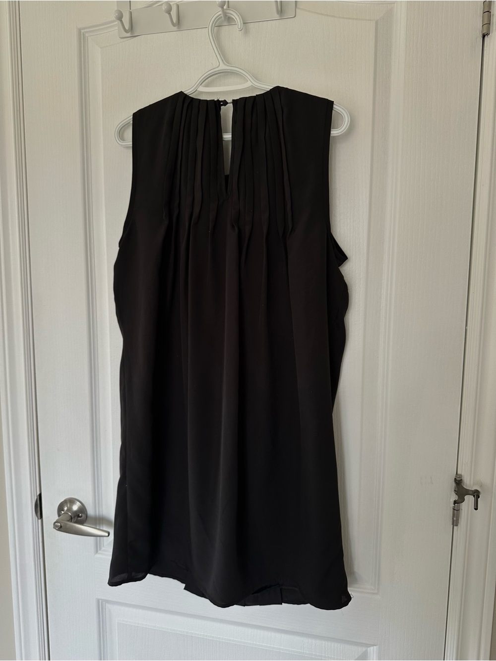 Vintage Attitude Mini Little Black Shift Dress Oversized Bow Chiffon Dark Chic - Picture 3 of 7